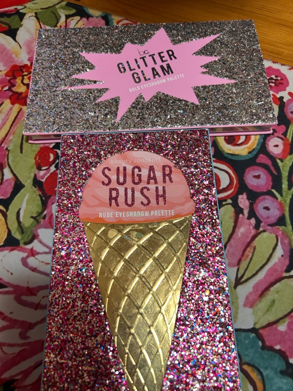 Glam Bold/Pink Glitter & Nude Eyeshadow Palettes